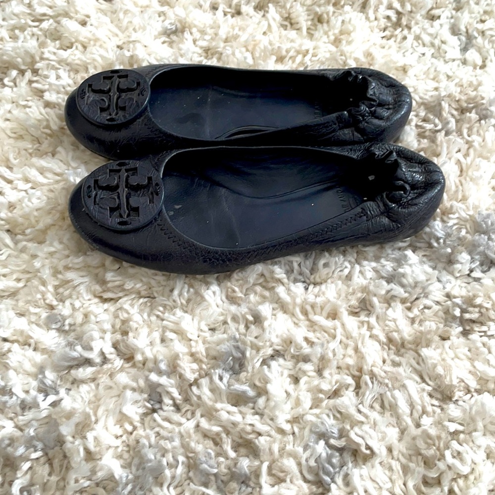 Navy Blue Tory Burch Ballet Flats
